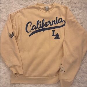 Cream and Blue Dodgers Crewneck